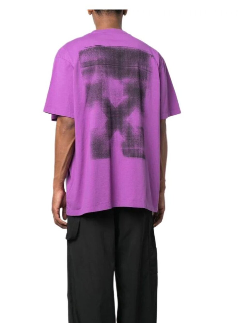 OFF-WHITE Jumbo Arrows Crew Neck Short Sleeve Purple Tee Shirt size Medium